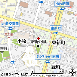 愛知県小牧市東新町121周辺の地図