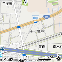 愛知県一宮市萩原町富田方雀戸周辺の地図