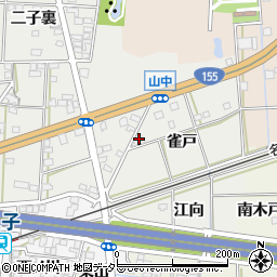 愛知県一宮市萩原町富田方（雀戸）周辺の地図