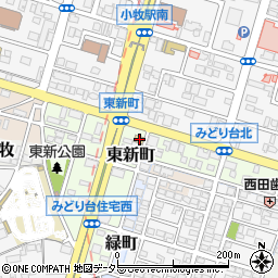 ファミリーマート小牧東新町店周辺の地図
