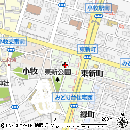 愛知県小牧市東新町119周辺の地図