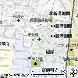 愛知県岩倉市泉町西新溝廻間1-25周辺の地図