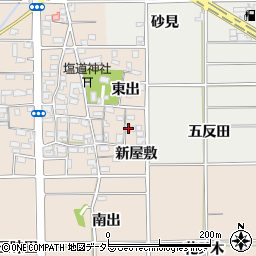 愛知県一宮市千秋町塩尻新屋敷周辺の地図