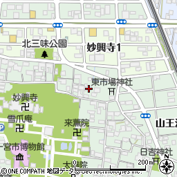 愛知県一宮市大和町妙興寺権現浦周辺の地図