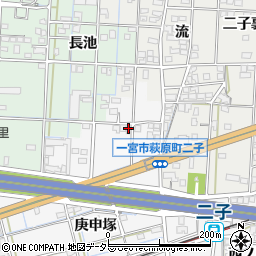 愛知県一宮市萩原町萩原長池周辺の地図