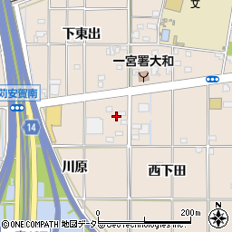 愛知県一宮市大和町苅安賀川原周辺の地図