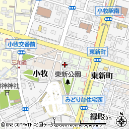 愛知県小牧市東新町117周辺の地図