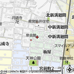 愛知県岩倉市泉町西新溝廻間1-19周辺の地図