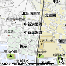 愛知県岩倉市泉町（中新溝廻間）周辺の地図
