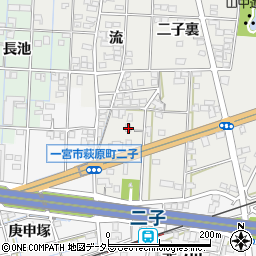 愛知県一宮市萩原町富田方八剱周辺の地図