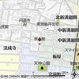 愛知県岩倉市泉町西新溝廻間1-5周辺の地図