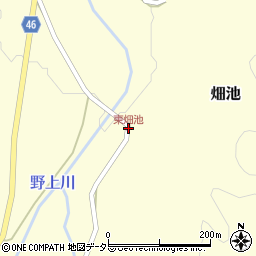 東畑池周辺の地図