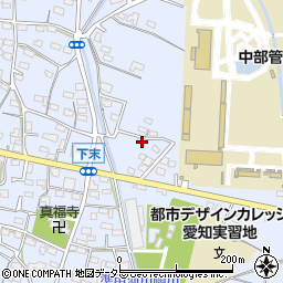 愛知県小牧市下末1348周辺の地図