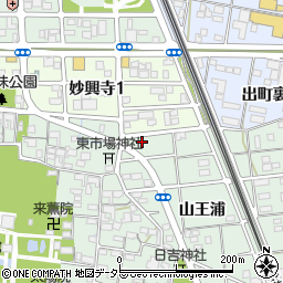 愛知県一宮市大和町妙興寺山王浦18周辺の地図