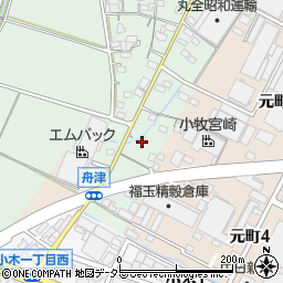愛知県小牧市舟津607-3周辺の地図