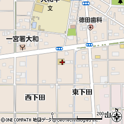 愛知県一宮市大和町苅安賀東下田周辺の地図