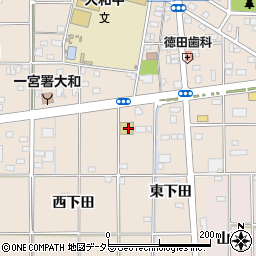 愛知県一宮市大和町苅安賀（東下田）周辺の地図
