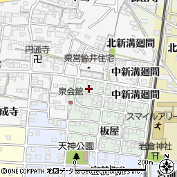 愛知県岩倉市泉町西新溝廻間1-13周辺の地図