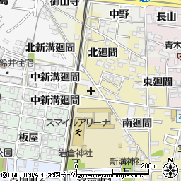 愛知県岩倉市本町中新溝廻間周辺の地図