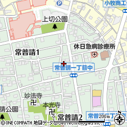 愛知県小牧市常普請1丁目238周辺の地図