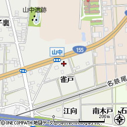愛知県一宮市萩原町富田方雀戸11周辺の地図