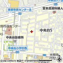ＵＲ都市機構中央台団地２１７棟周辺の地図