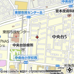 愛知県春日井市中央台4丁目1周辺の地図