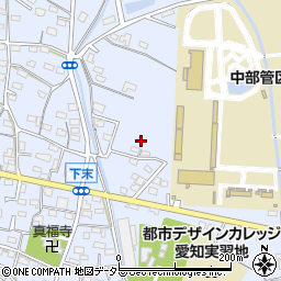 愛知県小牧市下末1351周辺の地図