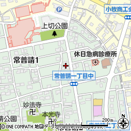 愛知県小牧市常普請1丁目229周辺の地図