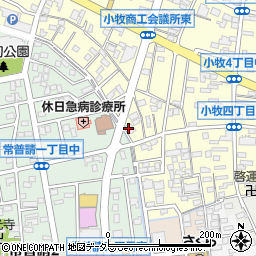 中日新聞　有限会社小牧中央専売店大野新聞店周辺の地図