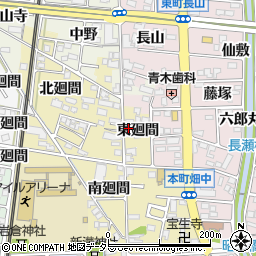 愛知県岩倉市本町（東廻間）周辺の地図