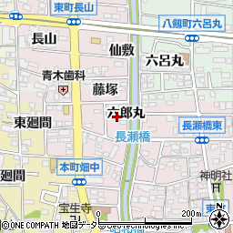 愛知県岩倉市東町六郎丸22周辺の地図