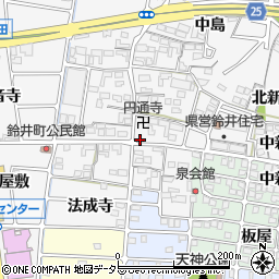 愛知県岩倉市鈴井町蔵前周辺の地図