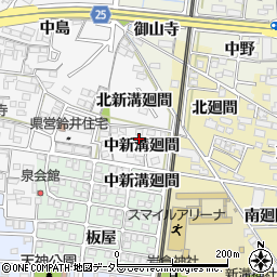 愛知県岩倉市鈴井町中新溝廻間周辺の地図