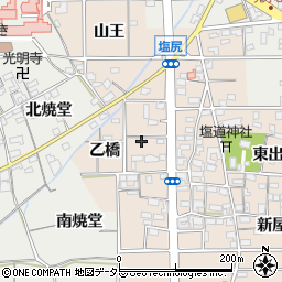 愛知県一宮市千秋町塩尻（乙橋）周辺の地図
