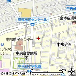 ＵＲ都市機構中央台団地２２０棟周辺の地図