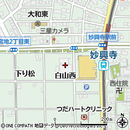 ＤＣＭカーマ一宮店周辺の地図