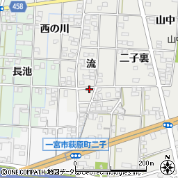 愛知県一宮市萩原町富田方周辺の地図