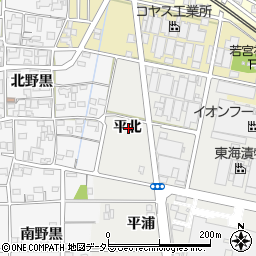 愛知県一宮市明地平北周辺の地図