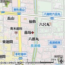 愛知県岩倉市東町六郎丸周辺の地図