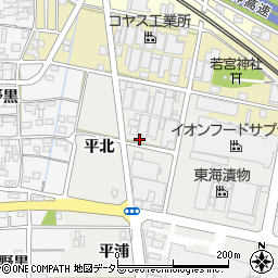 愛知県一宮市明地南茱之木9周辺の地図