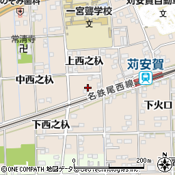 愛知県一宮市大和町苅安賀上西之杁98周辺の地図