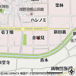 愛知県一宮市千秋町浅野羽根（金城見）周辺の地図