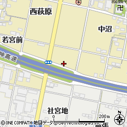 愛知県一宮市西萩原上伴内周辺の地図