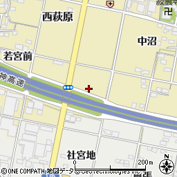 愛知県一宮市西萩原（上伴内）周辺の地図