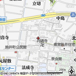 愛知県岩倉市鈴井町蔵前52周辺の地図