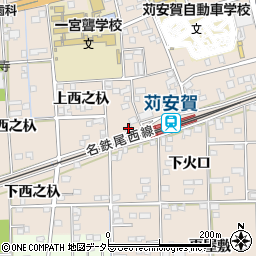 愛知県一宮市大和町苅安賀上西之杁91周辺の地図