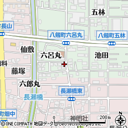 愛知県岩倉市八剱町下池田周辺の地図