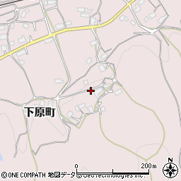 京都府綾部市下原町（上ノ山）周辺の地図