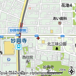 モスバーガー一宮妙興寺店周辺の地図